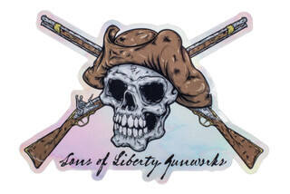 Sons of Liberty Gun Works holographic logo sticker
